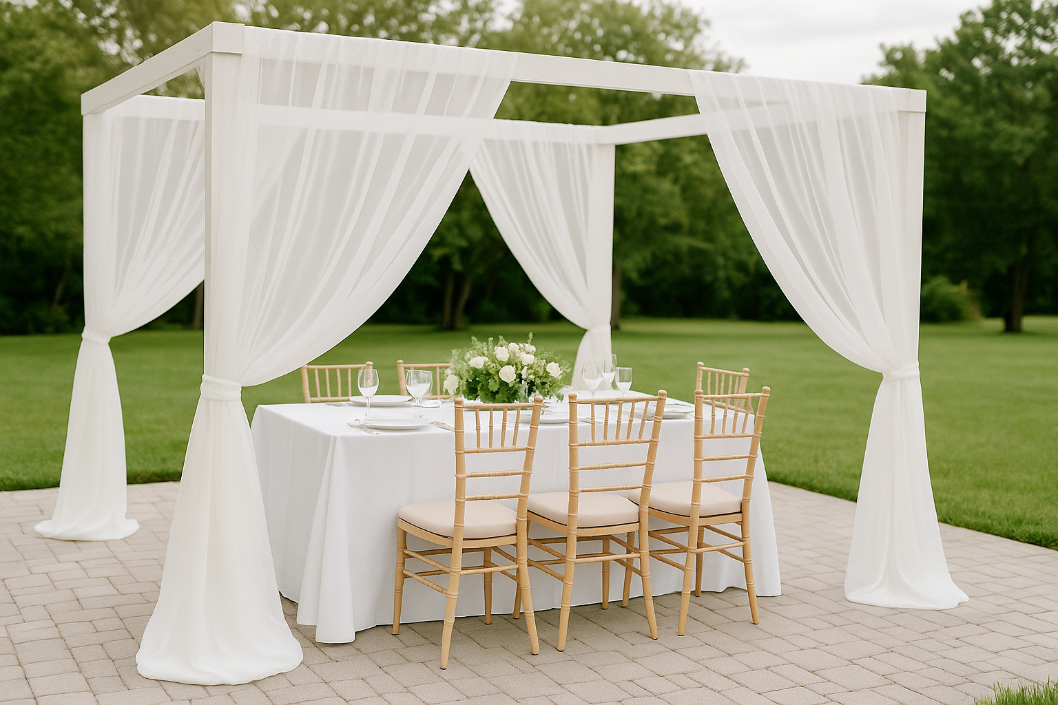 Organza Stof Brandvertragend – Off White – 300 cm – Voor Decoratie & Events