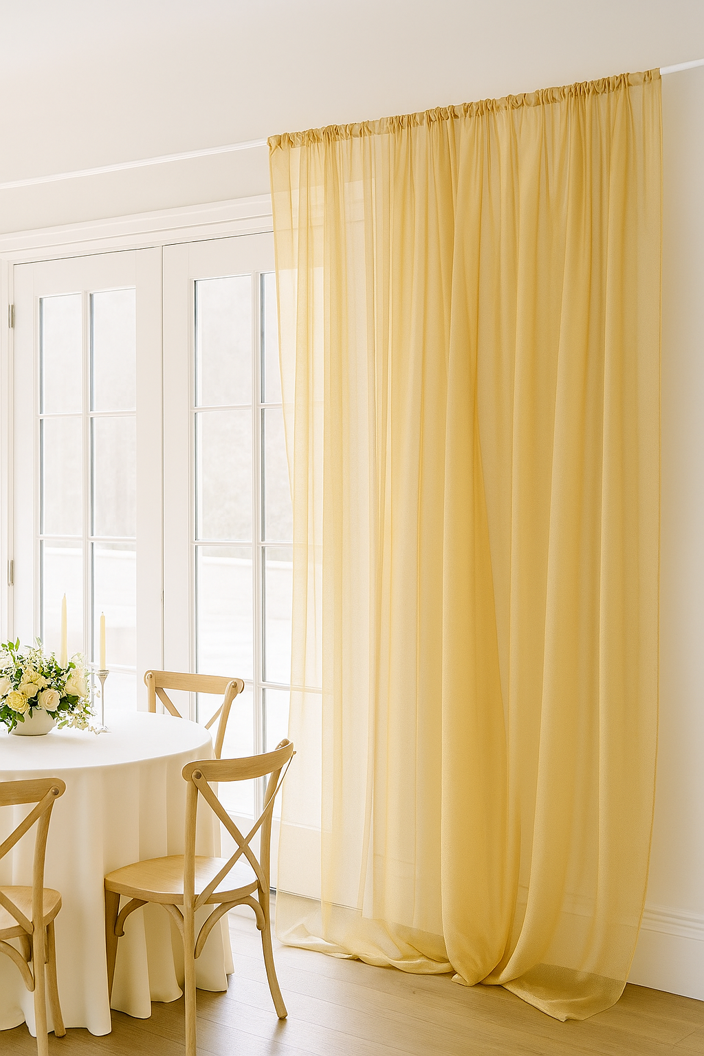 Organza Stof Brandvertragend – Goud – 300 cm – Voor Decoratie & Events