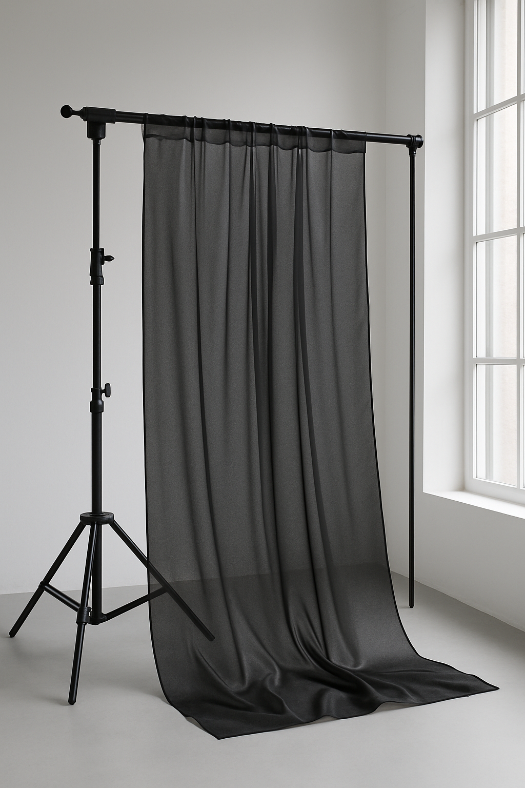 Organza Stof Brandvertragend – Zwart – 300 cm – Voor Decoratie & Events