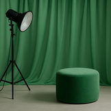 Organza Stof Donkergroen – Brandvertragend & 300 cm Breed