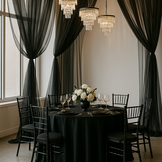 Organza Stof Brandvertragend – Zwart – 300 cm – Voor Decoratie & Events