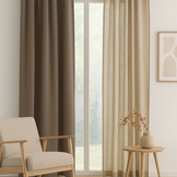 Verduisteringsdoek Taupe – Soepele & Verduisterende Gordijnstof