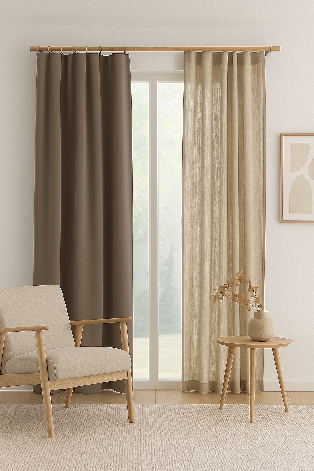 Verduisteringsdoek Taupe – Soepele & Verduisterende Gordijnstof