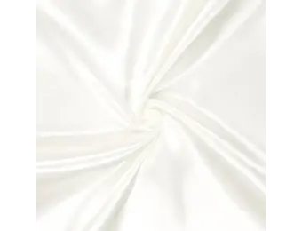 Heavy Satijn Stof Brandvertragend - Wit - 280 cm breed