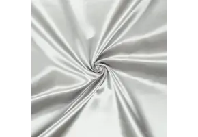 Heavy Satijn Stof Brandvertragend - Zilvergrijs – 280 cm breed