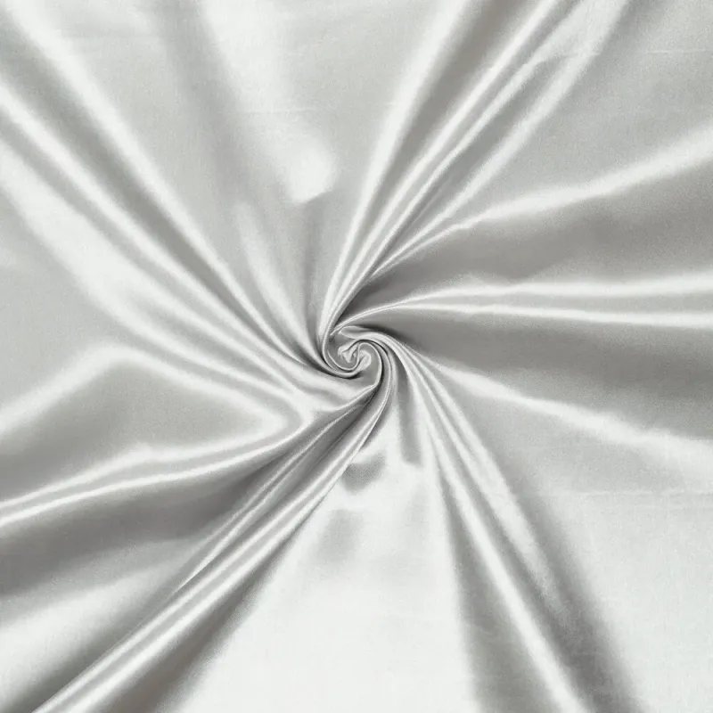 Heavy Satijn Zilvergrijs –Brandvertragend & 280 cm Breed