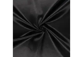 Heavy Satijn Stof Brandvertragend - Zwart - 280 cm breed