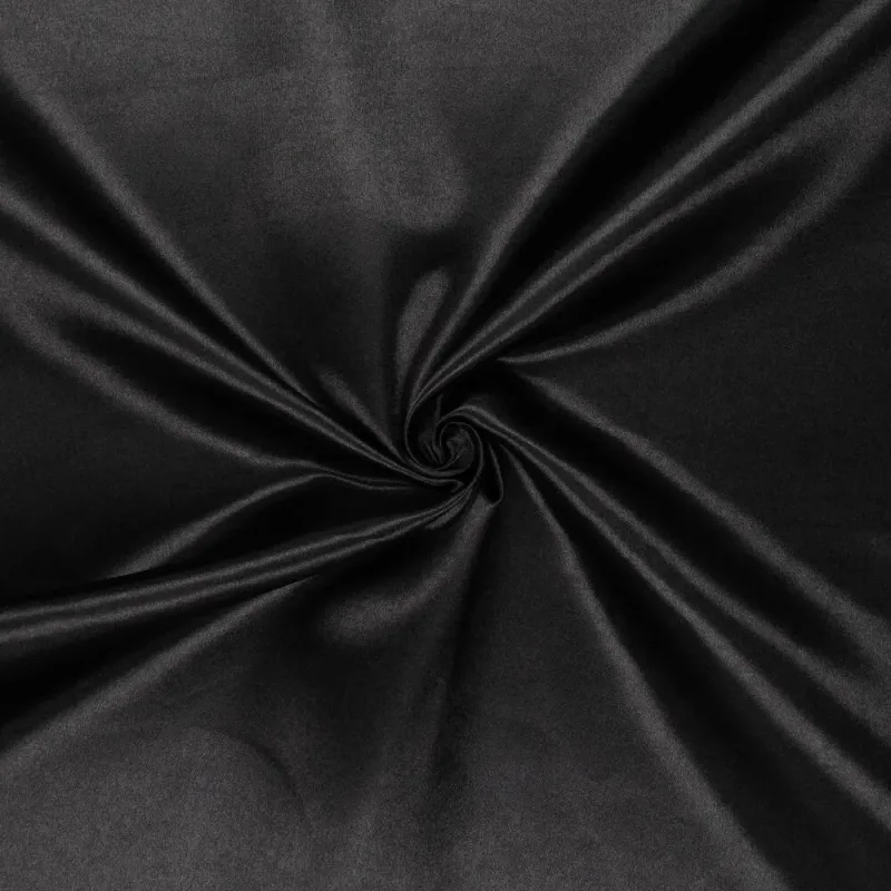 Heavy Satijn Stof Zwart –Brandvertragend & 280 cm Breed
