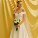 Heavy Satijn Stof Goud –Brandvertragend & 280 cm Breed