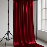 Heavy Satijn Donkerrood –Brandvertragend & 280 cm Breed