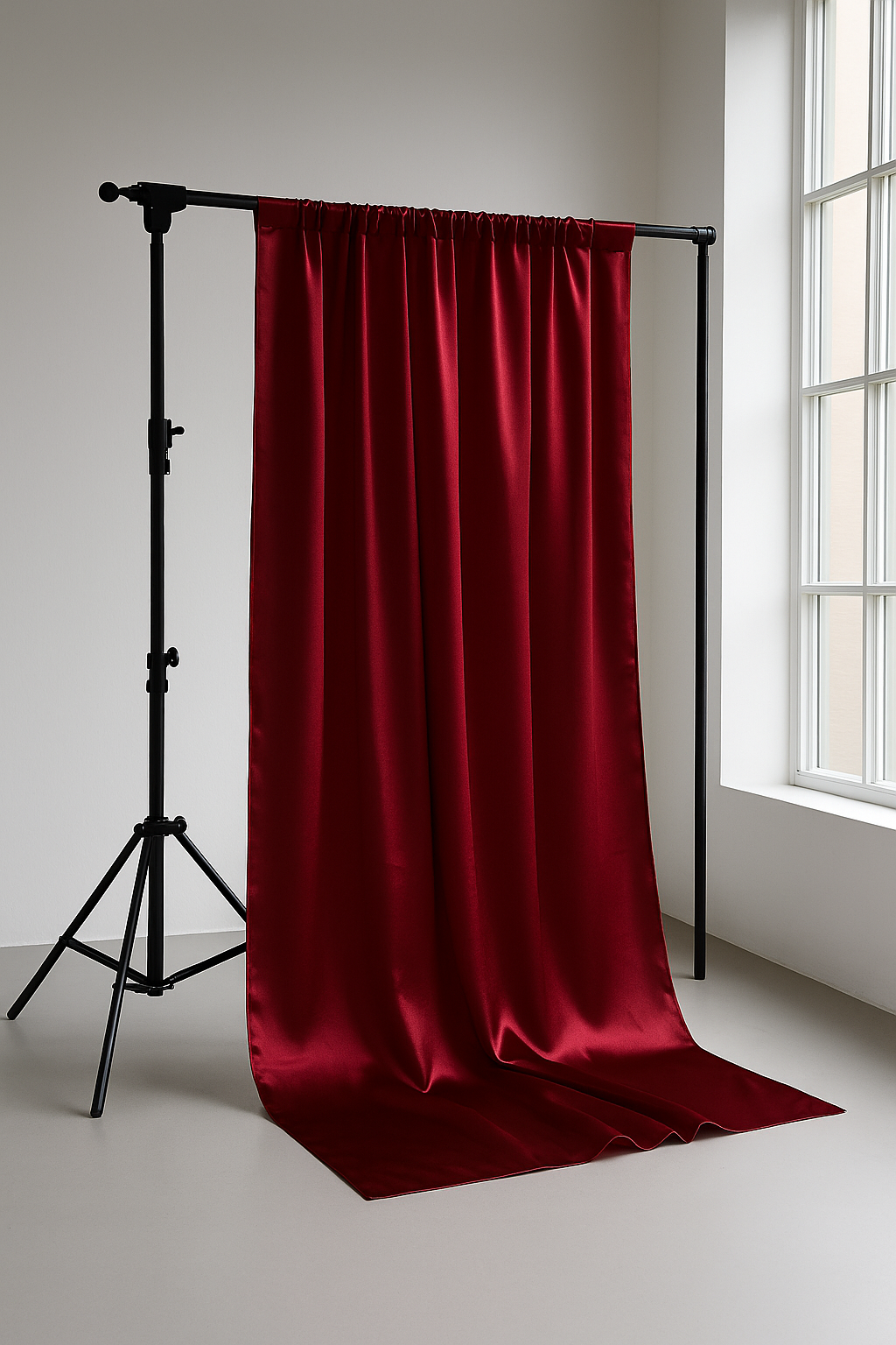 Heavy Satijn Donkerrood –Brandvertragend & 280 cm Breed