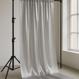 Heavy Satijn Zilvergrijs –Brandvertragend & 280 cm Breed