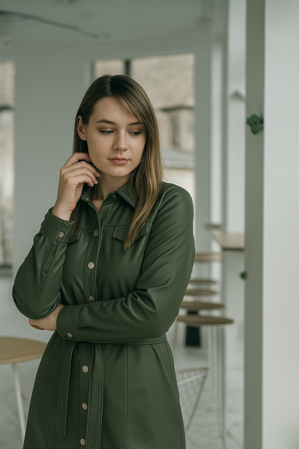 Imitatieleer Soft Stretch Legergroen – Zacht, Rekbaar & Modern
