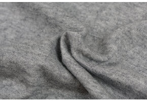 Cashmere Touch Jersey Stof Grijs Melange