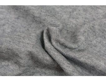 Cashmere Touch Jersey Stof Grijs Melange