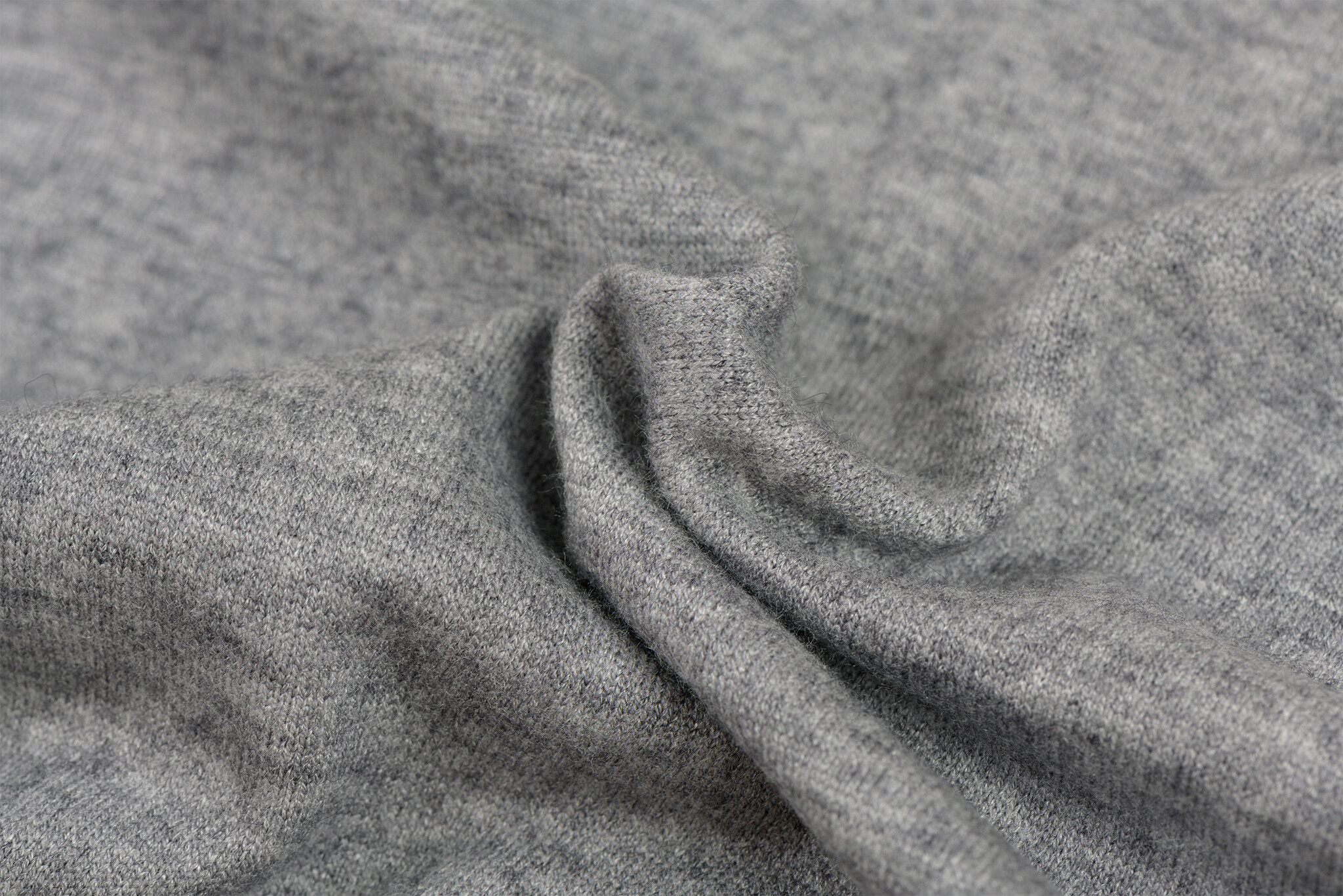 Cashmere Touch Jersey Stof Grijs Melange – Zacht & Stretchy