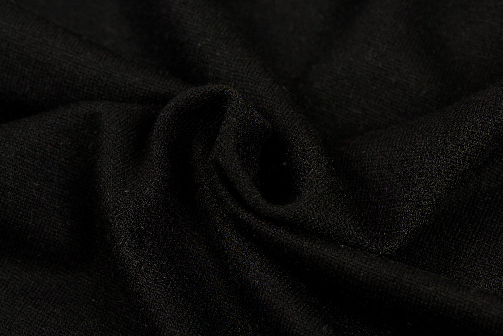 Cashmere Touch Jersey Stof Zwart – Zacht, Stretchy & Luxe