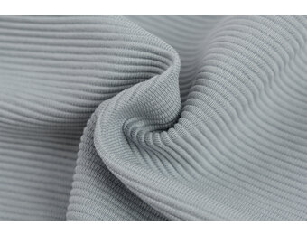 Ottoman Rib Jersey Stof Staalblauw