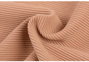 Ottoman Rib Jersey Stof Dusty Roze