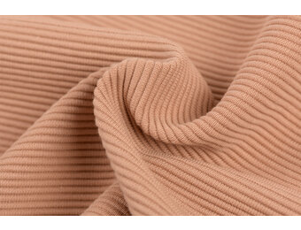 Ottoman Rib Jersey Stof Dusty Roze