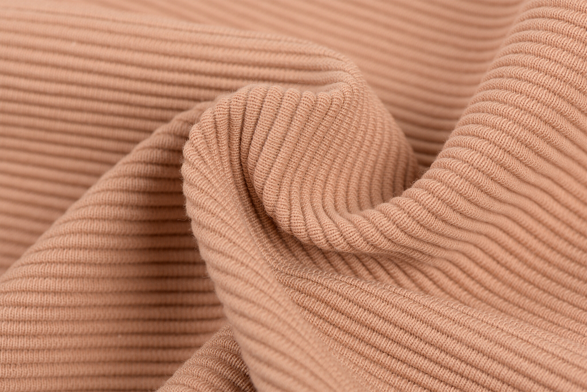 Ottoman Rib Jersey Stof Dusty Roze