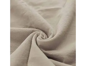 Gewassen Katoenen Stof Beige