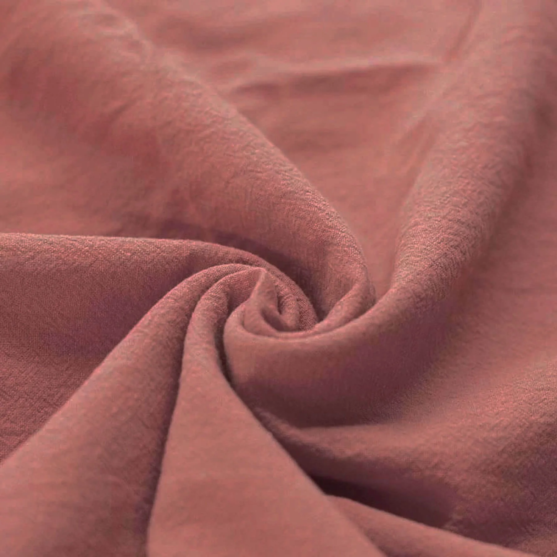 Gewassen Katoenen Stof Klei Roze – Zacht & Stonewashed