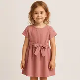 Gewassen Katoenen Stof Klei Roze – Zacht & Stonewashed