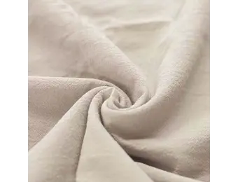 Gewassen Katoenen Stof Licht Beige