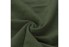 Gewassen Katoenen Stof Leger Groen