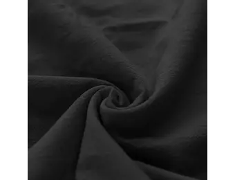 Gewassen Katoenen Stof Zwart
