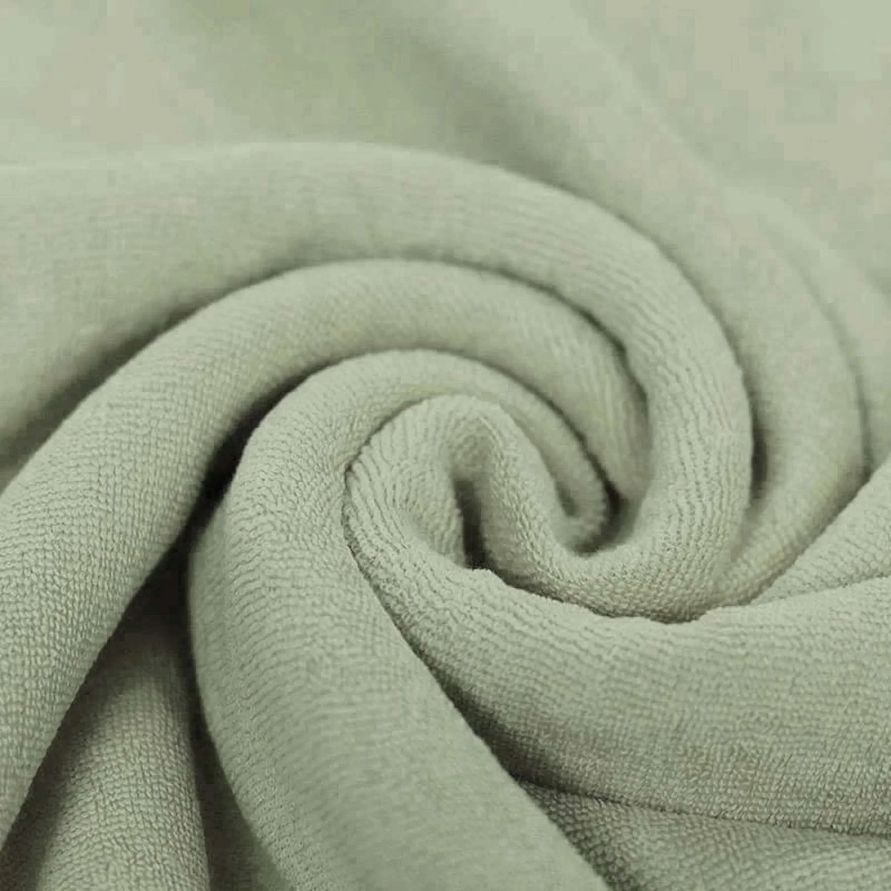 Stretch Badstof Dusty Groen – Zacht, Rekbaar & Comfortabel