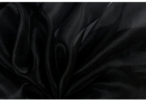 Organza Stof Brandvertragend – Zwart – 300 cm breed