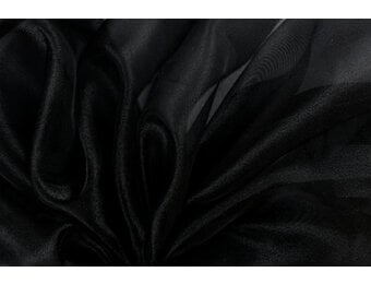 Organza Stof Brandvertragend – Zwart – 300 cm breed