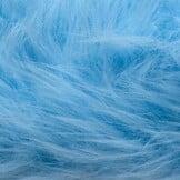 Langharig Imitatiebont Stof Lichtblauw - Zacht, Vol en Veelzijdig