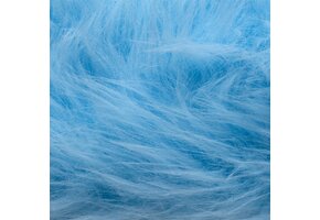 Imitatiebont Stof Langhaar Lichtblauw