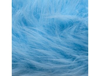 Imitatiebont Stof Langhaar Lichtblauw