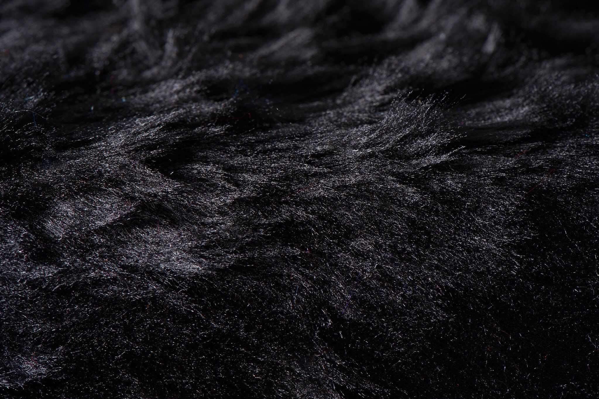 Imitatiebont Stof Langhaar Zwart – Voor Kleding, Kostuums & Decoratie