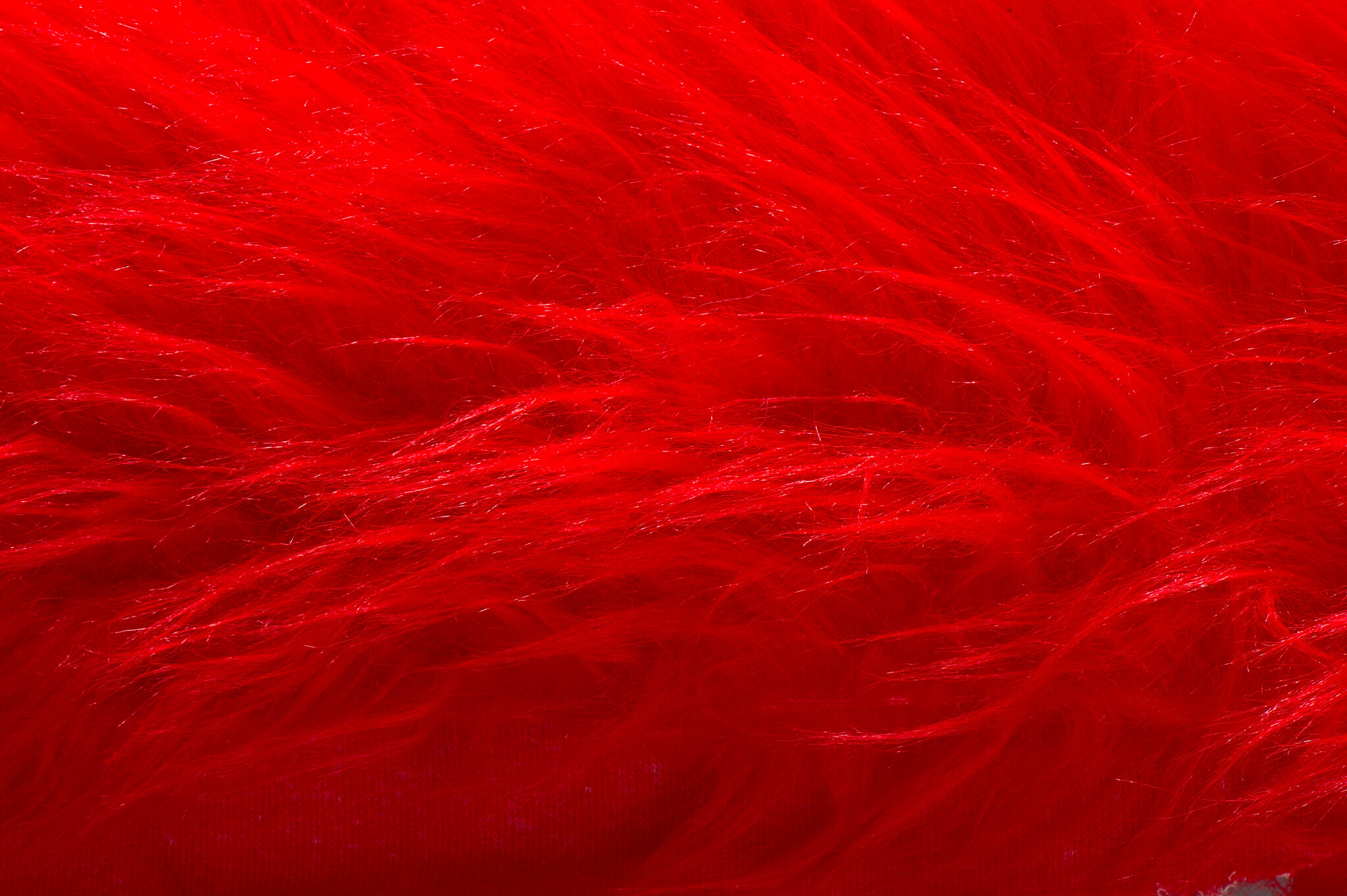 Imitatiebont Stof Langhaar Rood – Voor Kleding, Kostuums & Decoratie