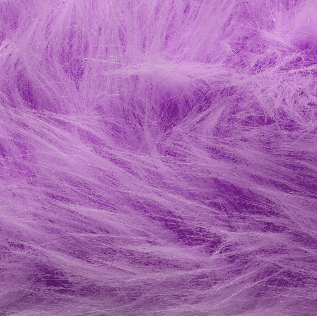 Langharig Imitatiebont Stof Lila - Zacht, Vol en Veelzijdig