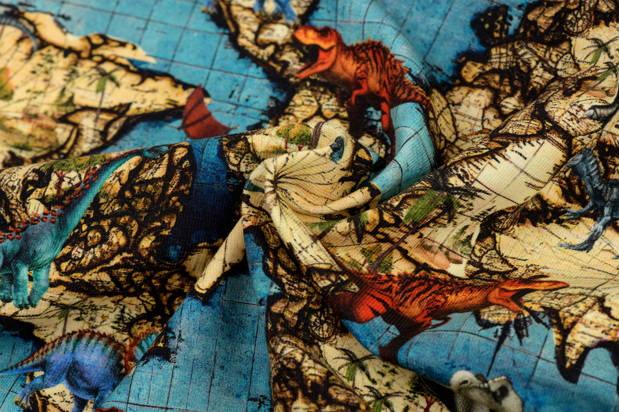 Jersey Katoen Dino Wereld – Stoer, Zacht & Leuk voor Kidswear
