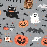 Katoen Stof Happy Halloween – Voor Enge Creaties & Spookdecoraties