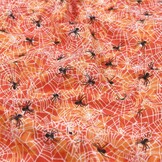 Katoen Stof Halloween Creepy Crawlers – Oranje – Griezelige Creaties