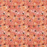 Katoen Stof Halloween Creepy Crawlers – Oranje – Griezelige Creaties