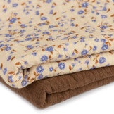 Hydrofiel Stof Blauwe Minibloemen – Zacht, Ademend & Huidvriendelijk