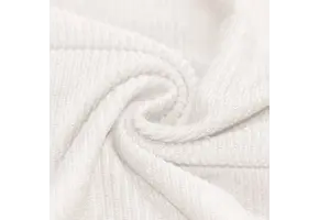 Rib Loop Terry Jersey Stof Ecru