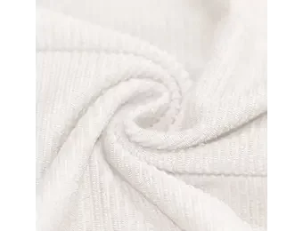 Rib Loop Terry Jersey Stof Ecru