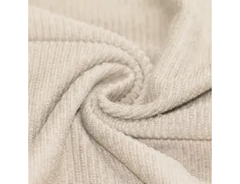 Rib Loop Terry Jersey Stof Licht Beige