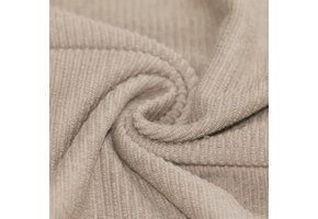 Rib Loop Terry Jersey Stof Donker Beige