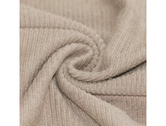 Rib Loop Terry Jersey Stof Donker Beige